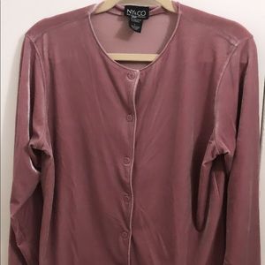 NY & CO Long Sleeve Button Up Women Sweater Size Large